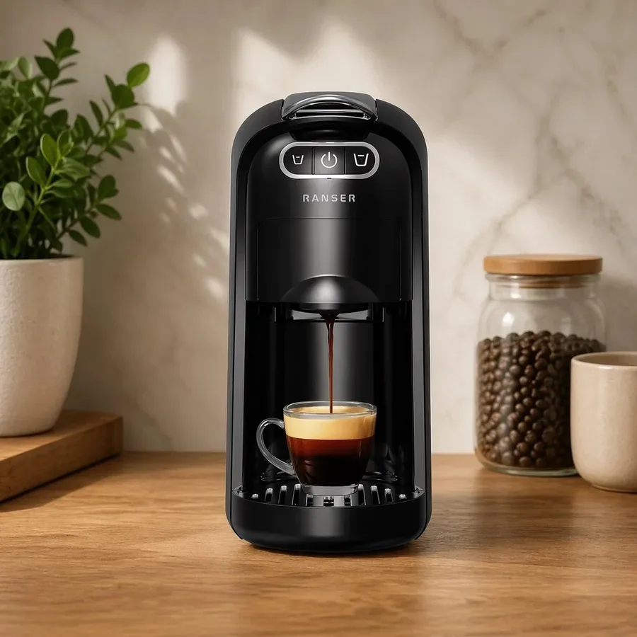 Cafetera Espresso Clooney Ranser 3 Modos 1400W Negra