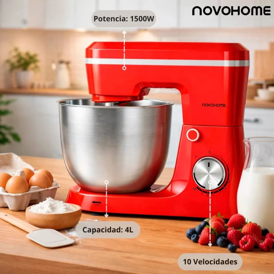 Batidora Planetaria 10 VEL Bowl DE 40LTS 1500W