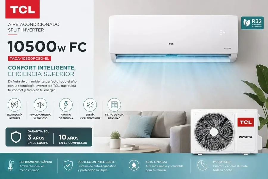 Aire Acondicionado TCL 10500W Inverter