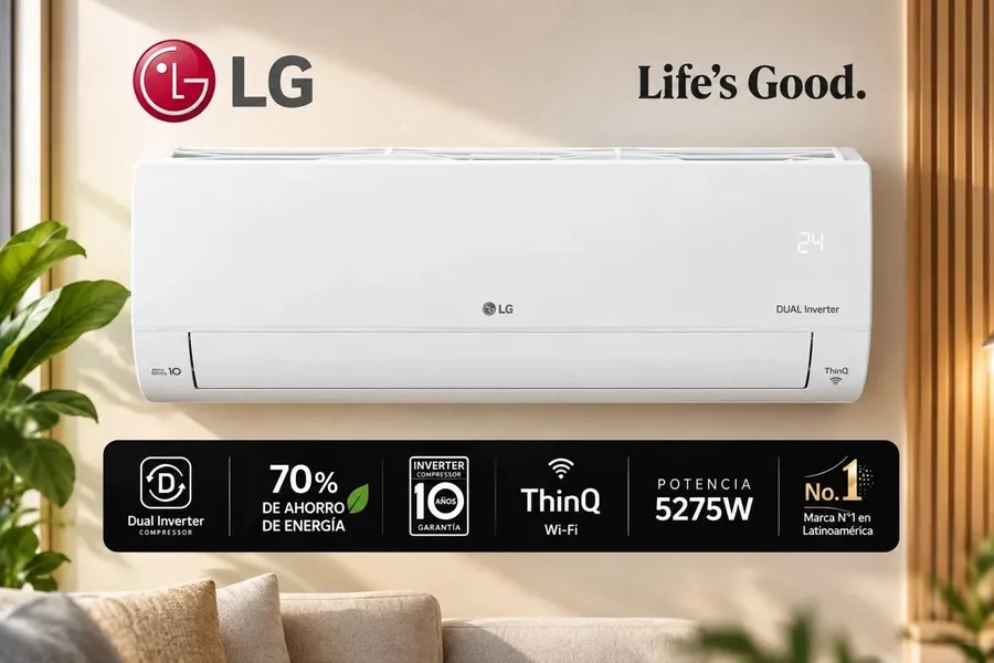 Aire Acondicionado Dual Inverter LG 5275W S4-W18KL31A Wifi Thinq