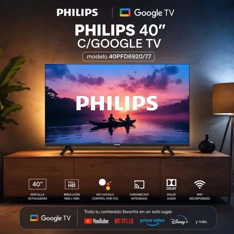 Smart TV Philips 40" C/Google TV