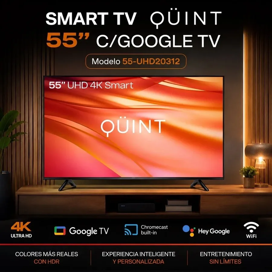 Smart TV Quint 55" C/Google TV Ultra HD