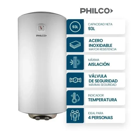 Termotanque Electrico Philco 93 LTS Carga Inferior