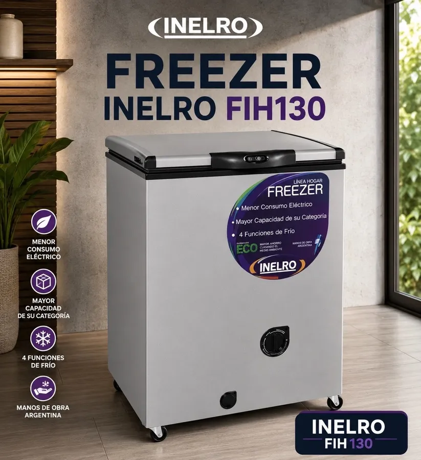 Freezer Inverter Inelro FIH130P 135 LTS. Silver