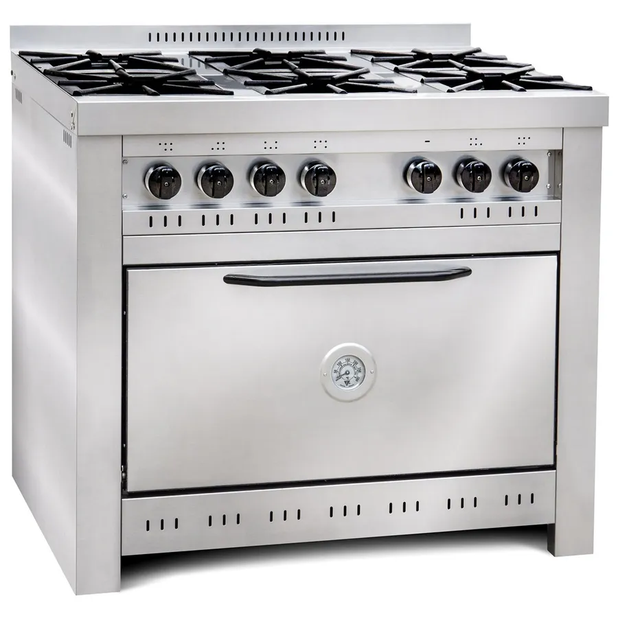 Cocina Industrial en Acero Inoxidable CORBELLI CF100 6 Hornallas