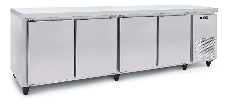 Heladera mostrador ciego TEORA MOS250E 4 puertas