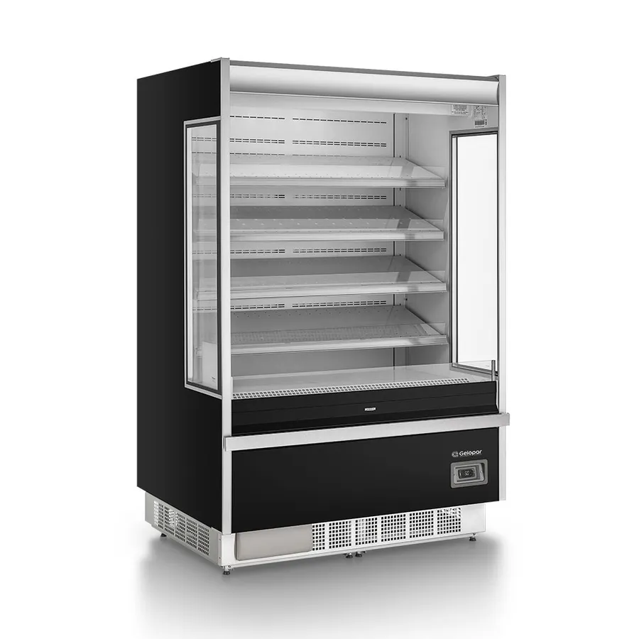 Refrigerador Inelro Vertical Forz 130CM Negro FSGST13N Abierto