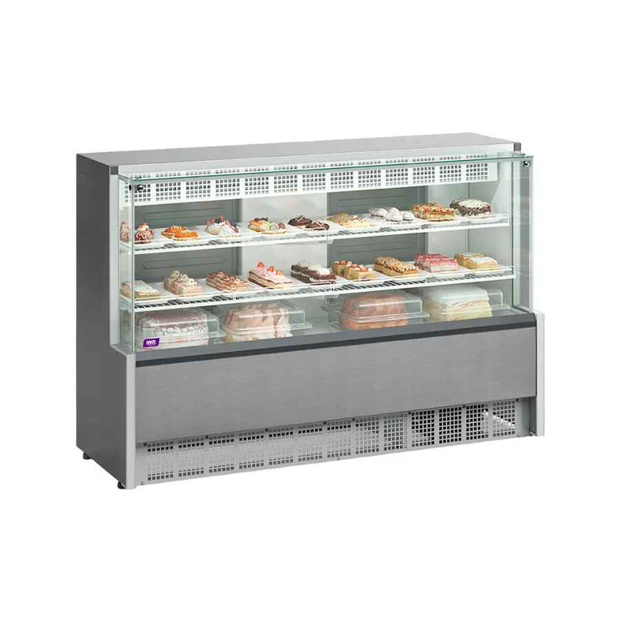 Vitrina Inelro 175 Para Confiteria Refrigeracion Estatica Inox FSGEA17I