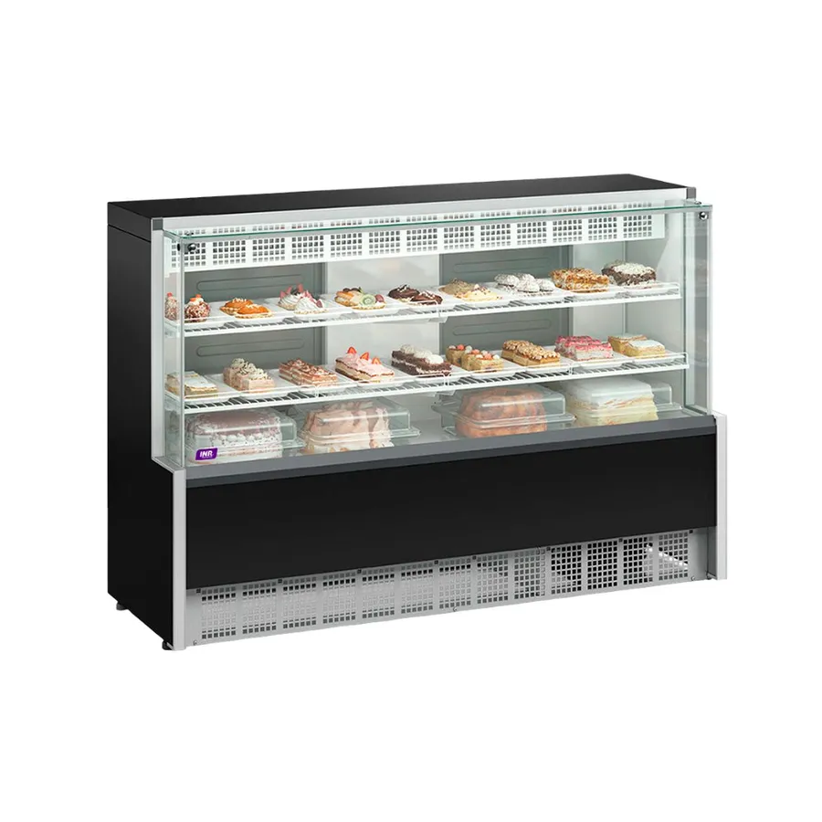 Vitrina Inelro 175 Para Confiteria Refrigeracion Estatica Negro FSGEA17N