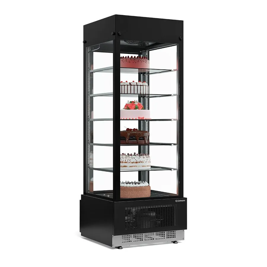 Vitrina Refrigerada Para Tortas Vertical Inelro INR FSGEV75N Ancho (mm): 760 Profundidad (mm): 786 Altura (mm): 2098