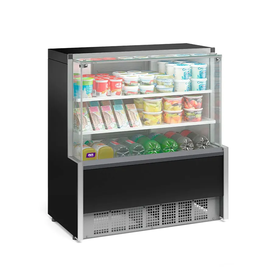 Vitrina Refrigerada con 2 placas frías INRFSGDA11N 1150x632x1070 NEGRA